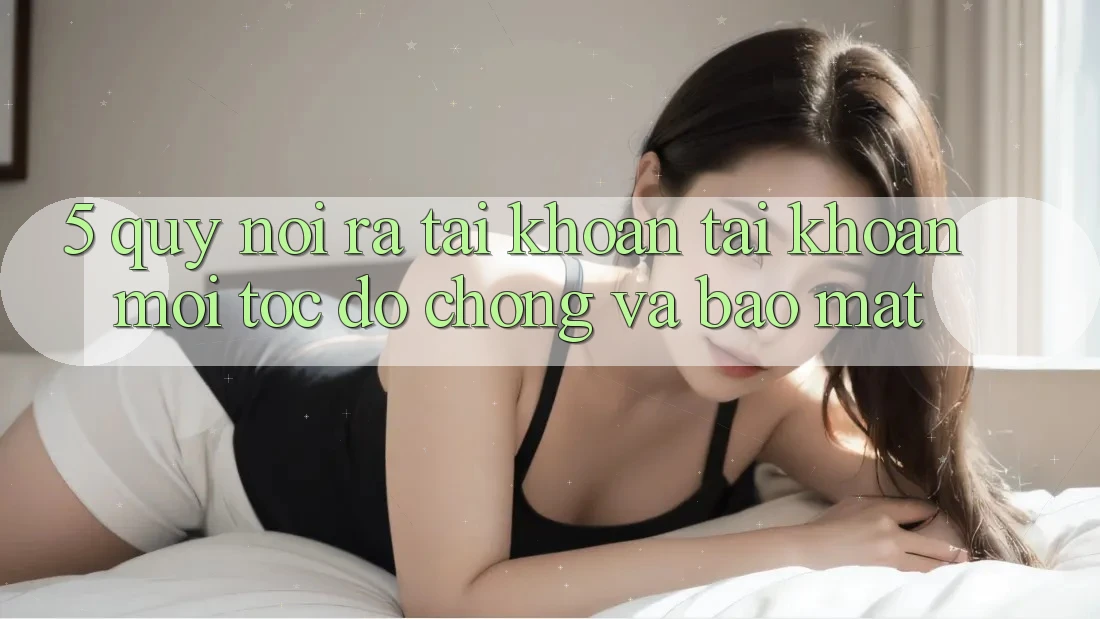 5. Quy Nói ra tài khoản Tài Khoản Mới Tốc độ Chóng và Bảo Mật 5. Quy Nói ra tài khoản Tài Khoản Mới Tốc độ Chóng và Bảo Mật