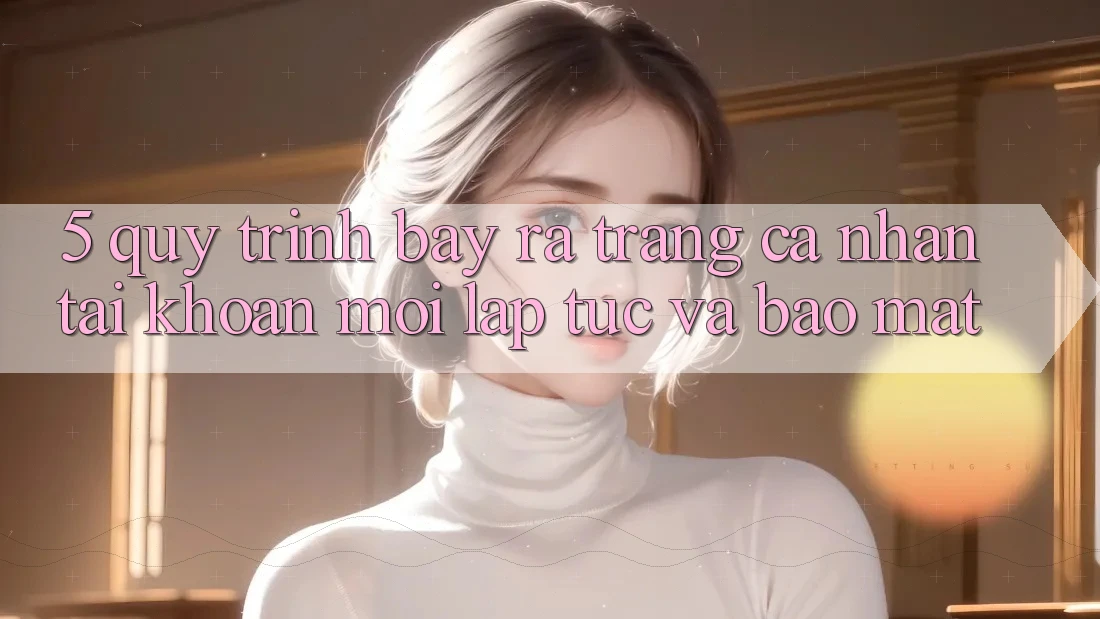 5. Quy Trình Bày ra trang cá nhân Tài Khoản Mới Lập tức và Bảo Mật