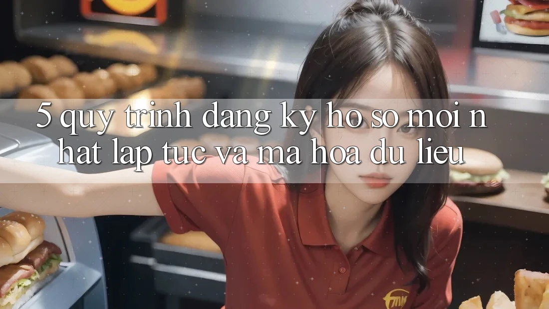5. Quy Trình Đăng Ký Hồ sơ Mới nhất Lập tức và Mã hóa dữ liệu