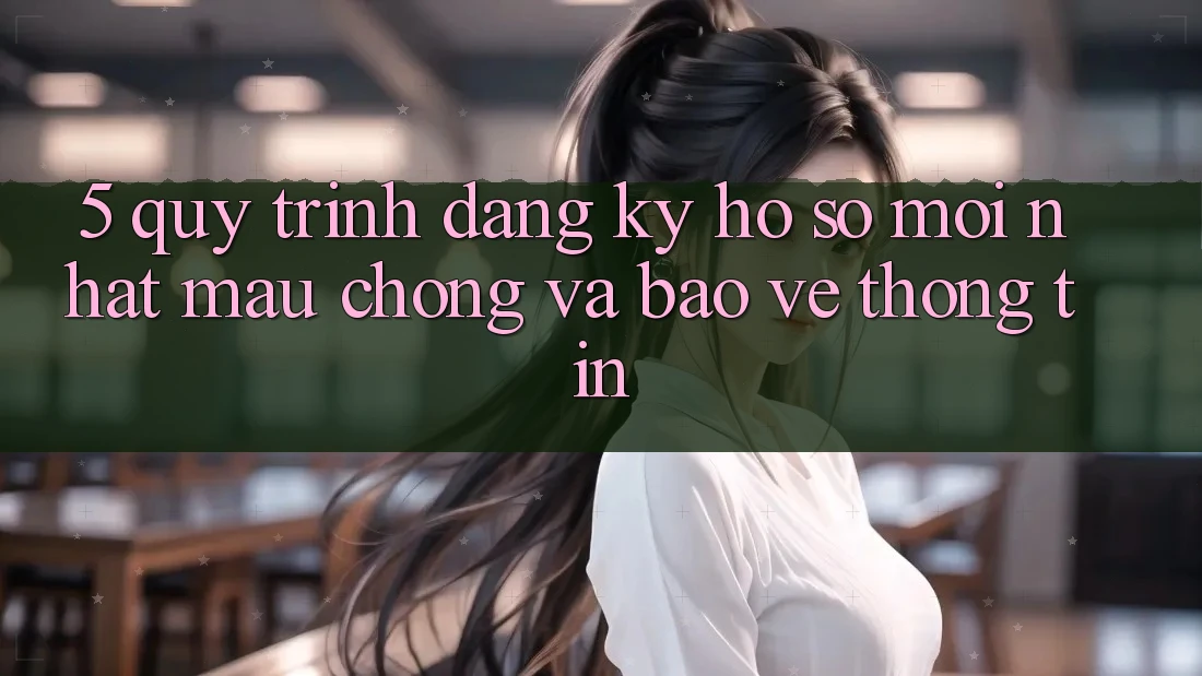 5. Quy Trình Đăng Ký Hồ sơ Mới nhất Mau Chóng và Bảo vệ thông tin