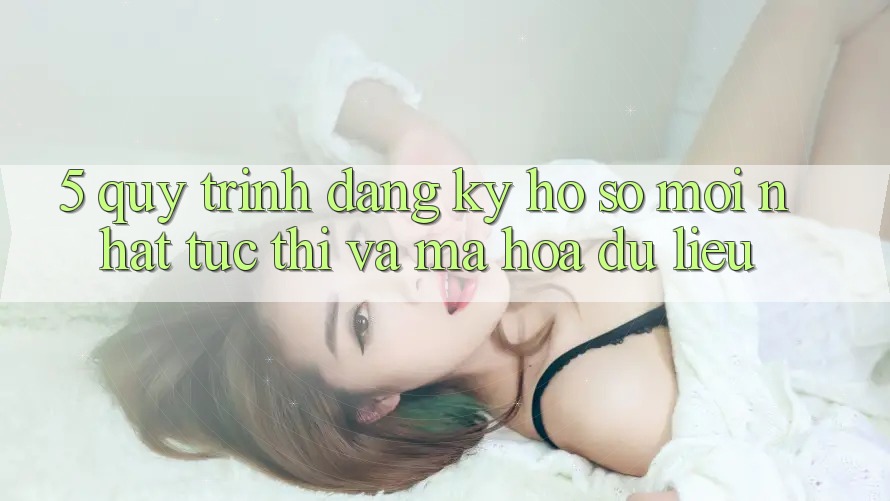 5. Quy Trình Đăng Ký Hồ sơ Mới nhất Tức thì và Mã hóa dữ liệu 5. Quy Trình Đăng Ký Hồ sơ Mới nhất Tức thì và Mã hóa dữ liệu