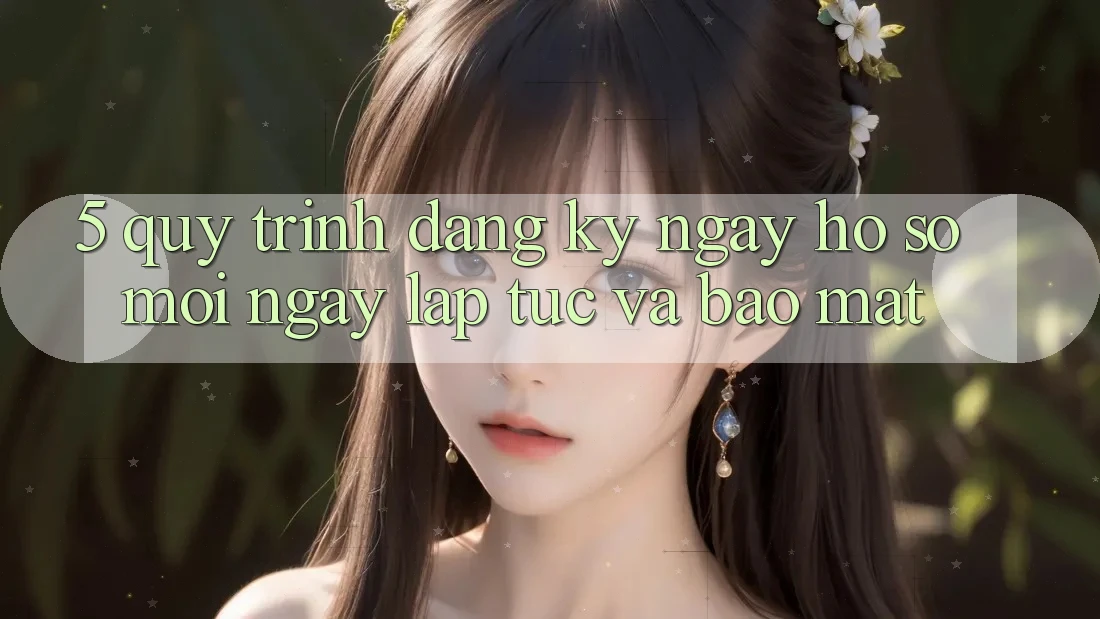 5. Quy Trình Đăng ký ngay Hồ sơ Mới Ngay lập tức và Bảo Mật 5. Quy Trình Đăng ký ngay Hồ sơ Mới Ngay lập tức và Bảo Mật