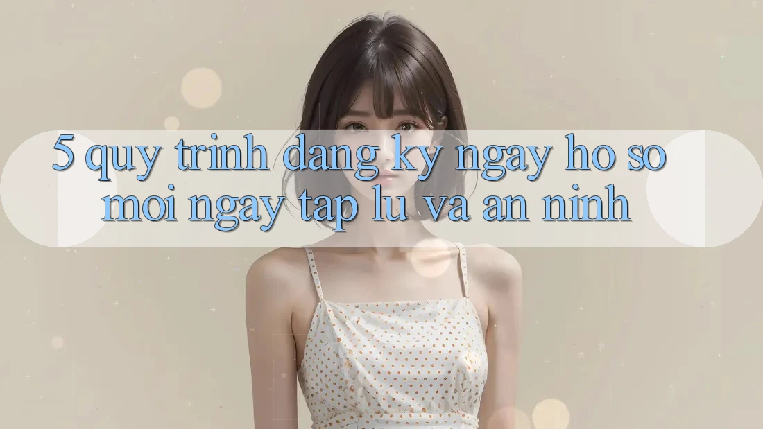 5. Quy Trình Đăng ký ngay Hồ sơ Mới Ngay tắp lự và An ninh