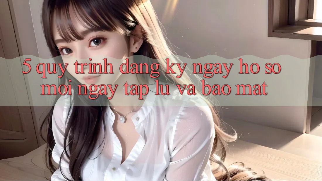 5. Quy Trình Đăng ký ngay Hồ sơ Mới Ngay tắp lự và Bảo Mật