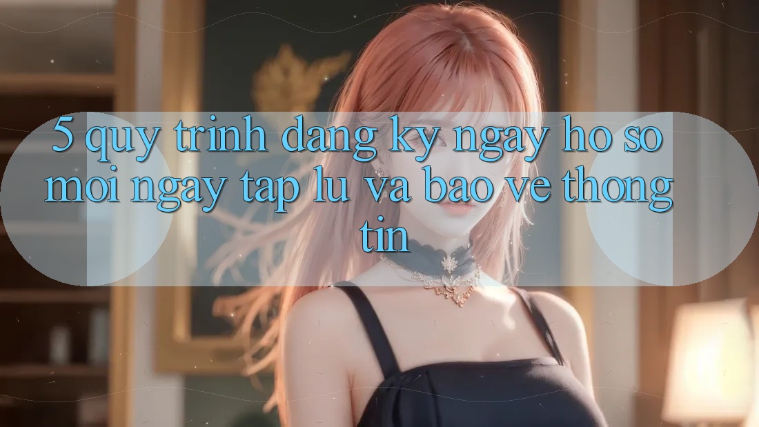 5. Quy Trình Đăng ký ngay Hồ sơ Mới Ngay tắp lự và Bảo vệ thông tin