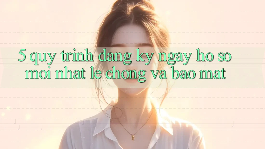 5. Quy Trình Đăng ký ngay Hồ sơ Mới nhất Lẹ Chóng và Bảo Mật
