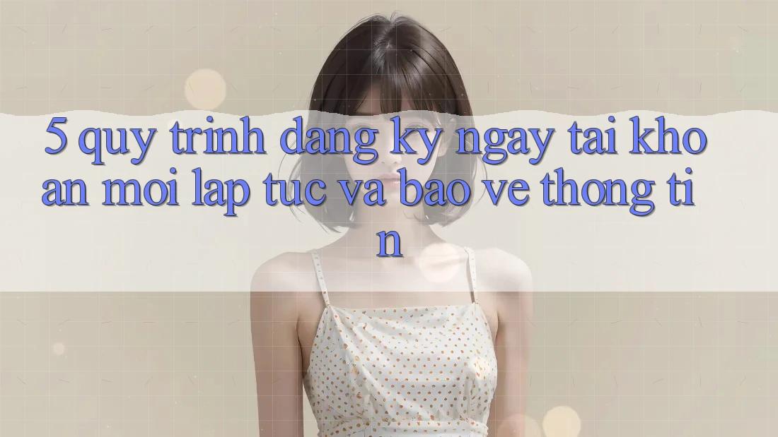 5. Quy Trình Đăng ký ngay Tài Khoản Mới Lập tức và Bảo vệ thông tin