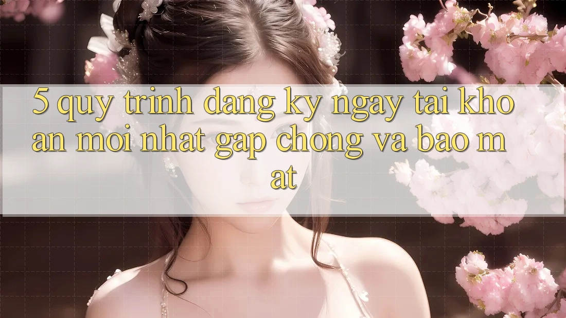 5. Quy Trình Đăng ký ngay Tài Khoản Mới nhất Gấp chóng và Bảo Mật