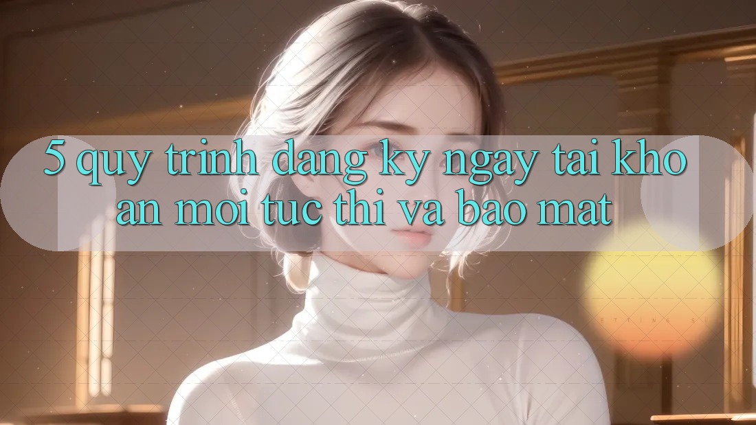5. Quy Trình Đăng ký ngay Tài Khoản Mới Tức thì và Bảo Mật 5. Quy Trình Đăng ký ngay Tài Khoản Mới Tức thì và Bảo Mật