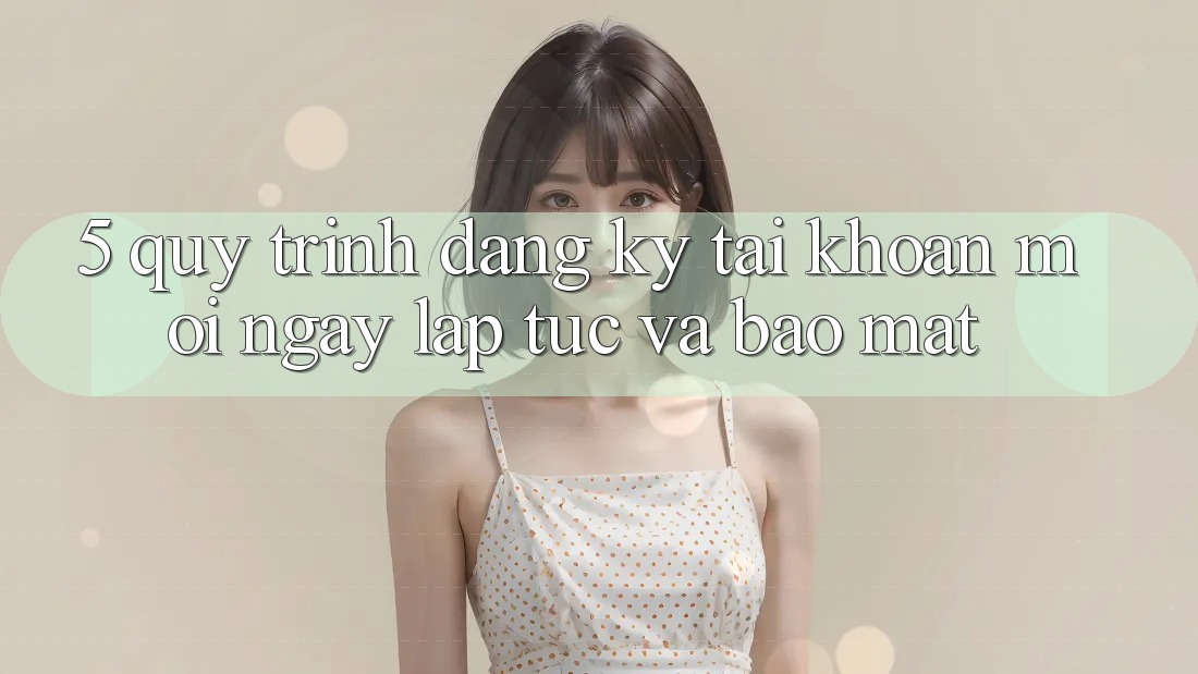 5. Quy Trình Đăng Ký Tài Khoản Mới Ngay lập tức và Bảo Mật
