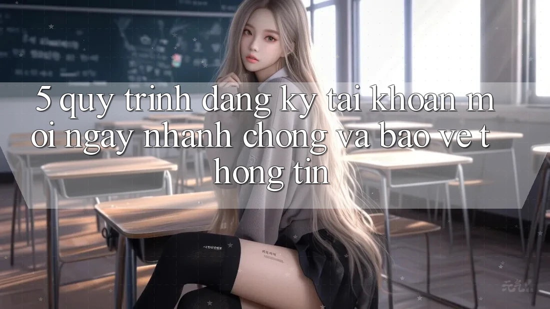 5. Quy Trình Đăng Ký Tài khoản Mới Ngay nhanh chóng và Bảo vệ thông tin
