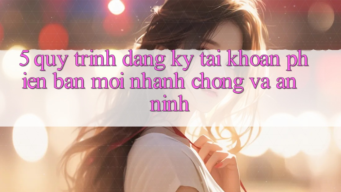 5. Quy Trình Đăng Ký Tài Khoản Phiên bản mới Nhanh Chóng và An ninh 5. Quy Trình Đăng Ký Tài Khoản Phiên bản mới Nhanh Chóng và An ninh