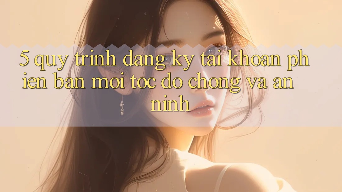 5. Quy Trình Đăng ký Tài Khoản Phiên bản mới Tốc độ Chóng và An ninh 5. Quy Trình Đăng ký Tài Khoản Phiên bản mới Tốc độ Chóng và An ninh