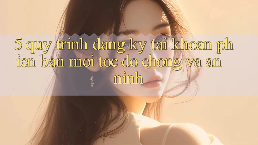 5. Quy Trình Đăng ký Tài Khoản Phiên bản mới Tốc độ Chóng và An ninh 5. Quy Trình Đăng ký Tài Khoản Phiên bản mới Tốc độ Chóng và An ninh