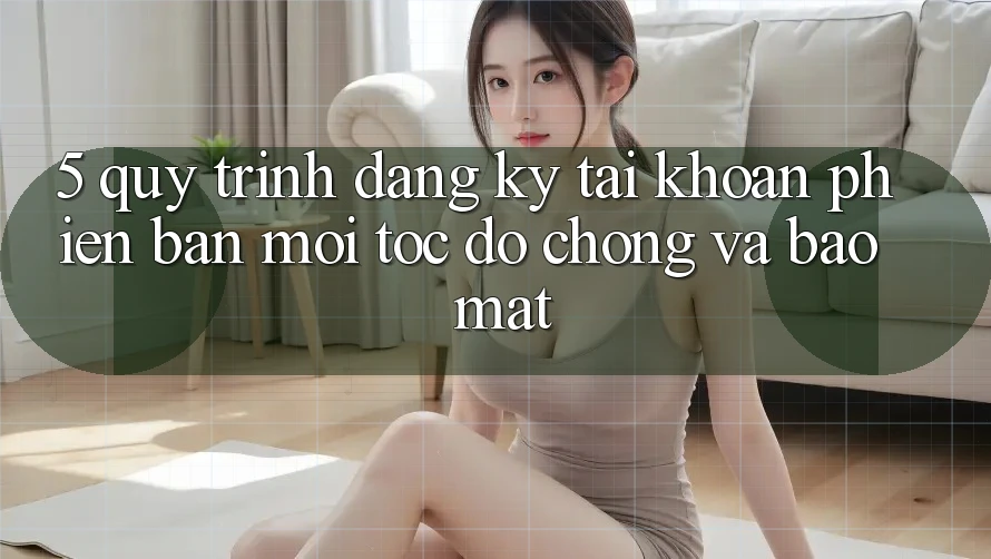 5. Quy Trình Đăng Ký Tài Khoản Phiên bản mới Tốc độ Chóng và Bảo Mật
