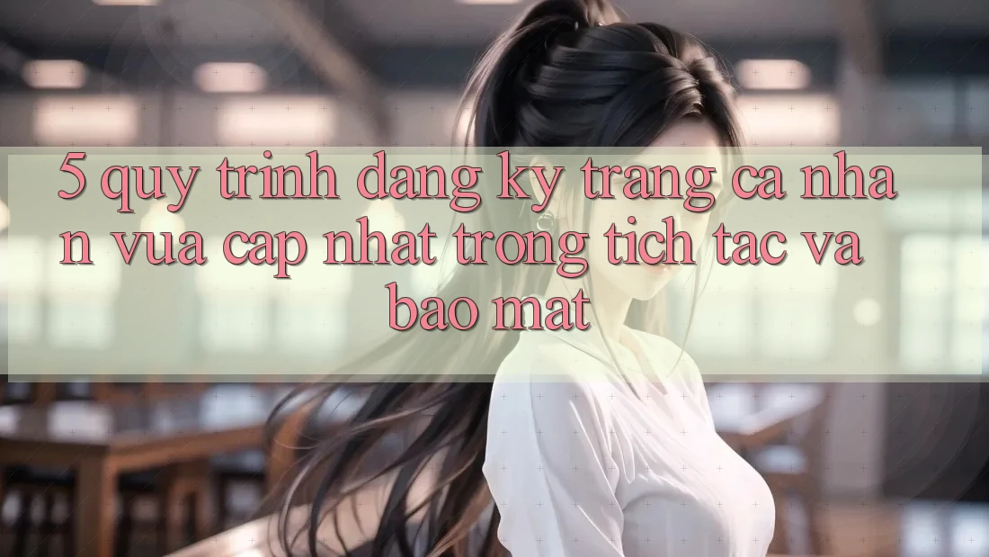 5. Quy Trình Đăng Ký Trang cá nhân Vừa cập nhật Trong tích tắc và Bảo Mật 5. Quy Trình Đăng Ký Trang cá nhân Vừa cập nhật Trong tích tắc và Bảo Mật