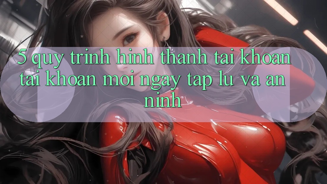 5. Quy Trình Hình thành tài khoản Tài Khoản Mới Ngay tắp lự và An ninh