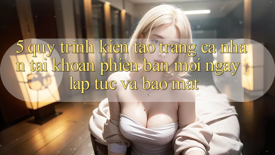 5. Quy Trình Kiến tạo trang cá nhân Tài Khoản Phiên bản mới Ngay lập tức và Bảo Mật