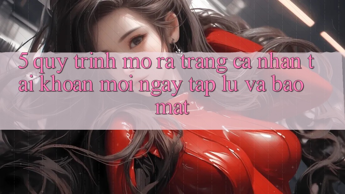 5. Quy Trình Mở ra trang cá nhân Tài Khoản Mới Ngay tắp lự và Bảo Mật 5. Quy Trình Mở ra trang cá nhân Tài Khoản Mới Ngay tắp lự và Bảo Mật
