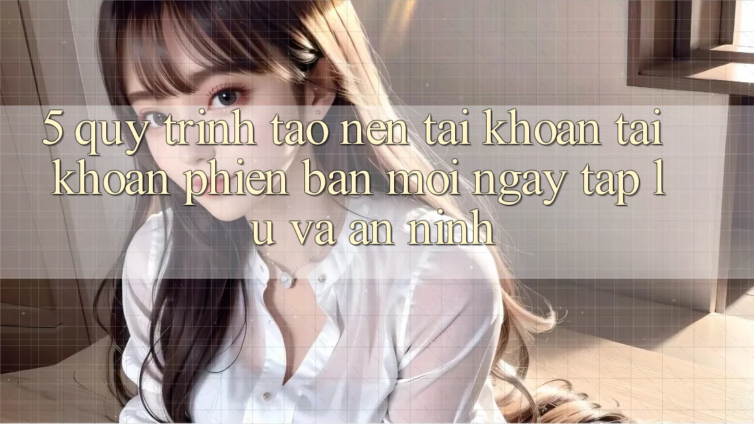 5. Quy Trình Tạo nên tài khoản Tài Khoản Phiên bản mới Ngay tắp lự và An ninh