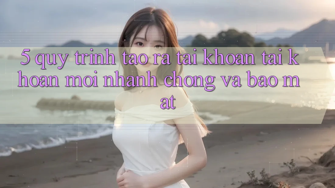 5. Quy Trình Tạo ra tài khoản Tài Khoản Mới Nhanh Chóng và Bảo Mật