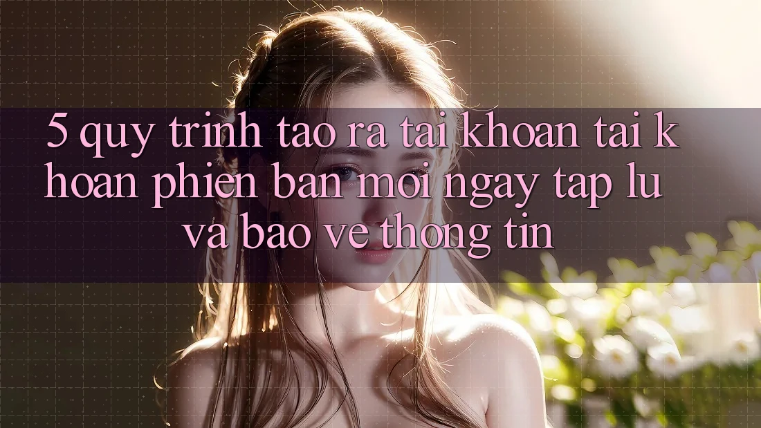 5. Quy Trình Tạo ra tài khoản Tài Khoản Phiên bản mới Ngay tắp lự và Bảo vệ thông tin 5. Quy Trình Tạo ra tài khoản Tài Khoản Phiên bản mới Ngay tắp lự và Bảo vệ thông tin