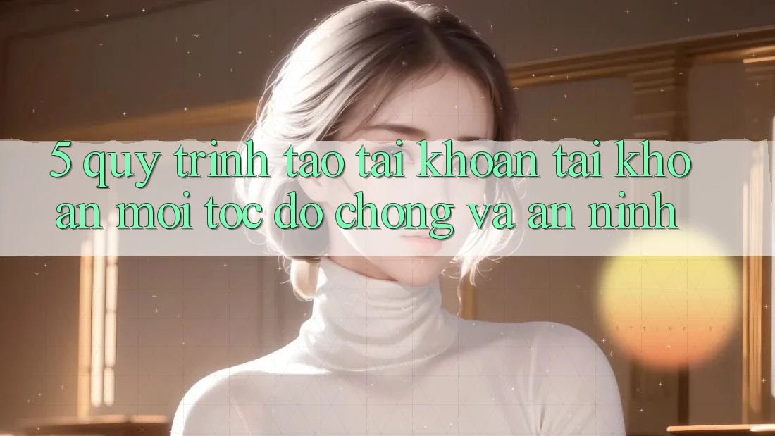 5. Quy Trình Tạo tài khoản Tài Khoản Mới Tốc độ Chóng và An ninh