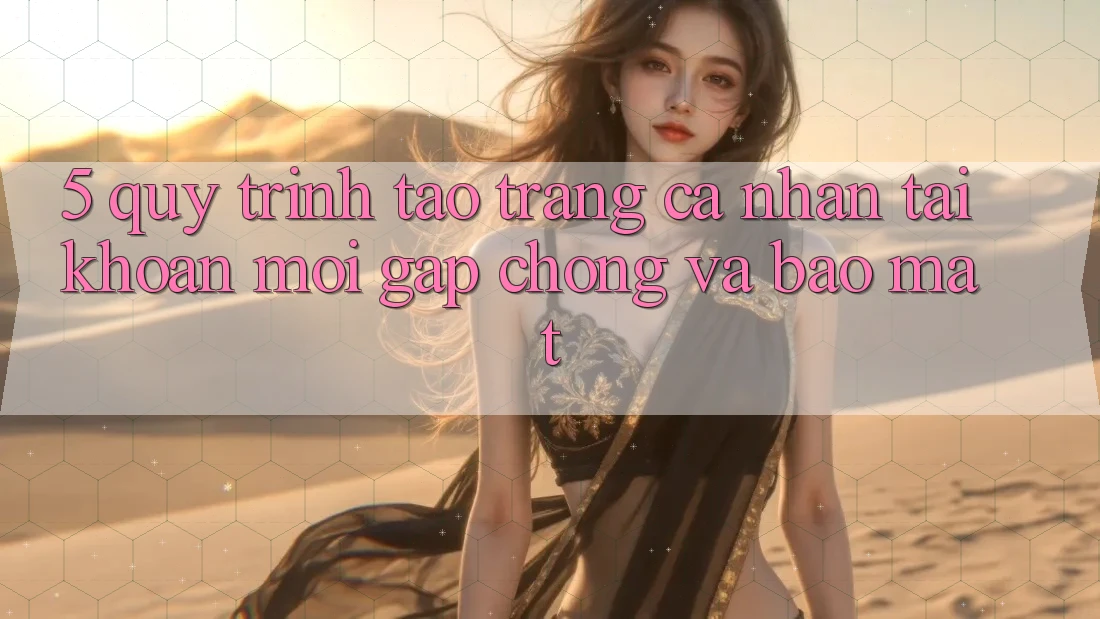 5. Quy Trình Tạo trang cá nhân Tài Khoản Mới Gấp Chóng và Bảo Mật 5. Quy Trình Tạo trang cá nhân Tài Khoản Mới Gấp Chóng và Bảo Mật