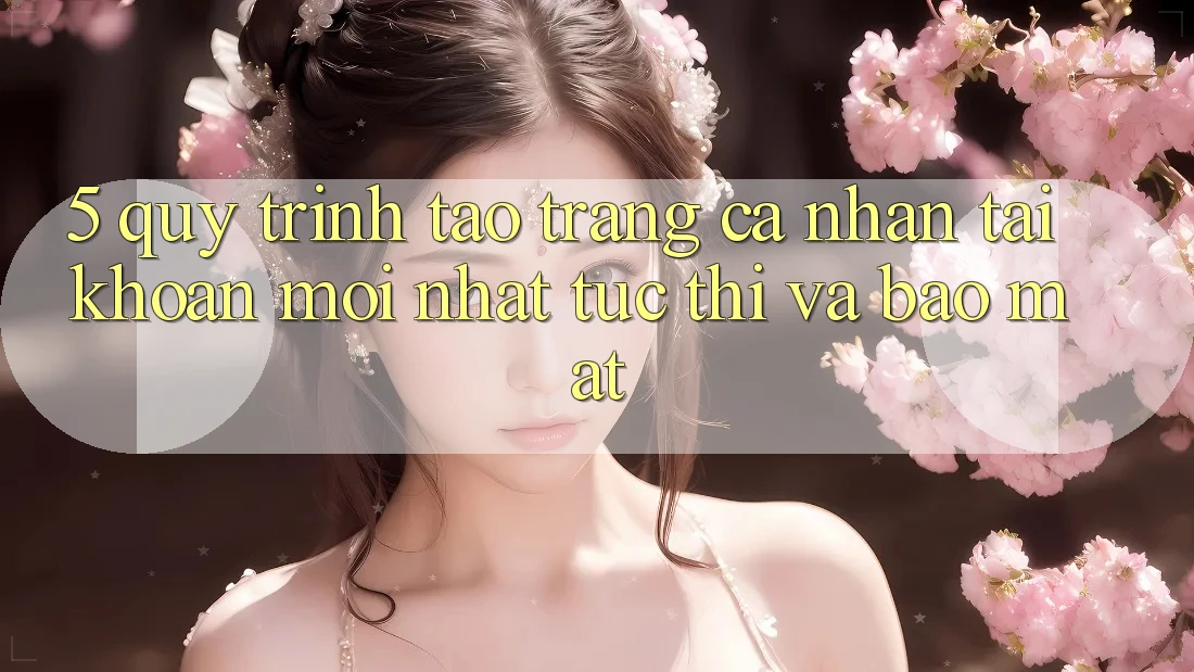 5. Quy Trình Tạo trang cá nhân Tài Khoản Mới nhất Tức thì và Bảo Mật 5. Quy Trình Tạo trang cá nhân Tài Khoản Mới nhất Tức thì và Bảo Mật