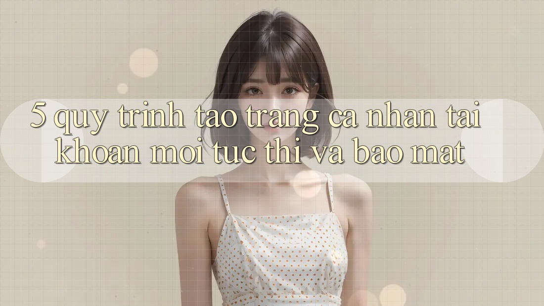 5. Quy Trình Tạo trang cá nhân Tài Khoản Mới Tức thì và Bảo mật