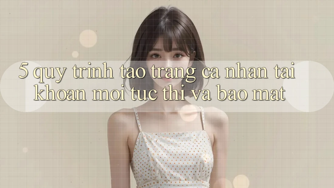 5. Quy Trình Tạo trang cá nhân Tài Khoản Mới Tức thì và Bảo Mật
