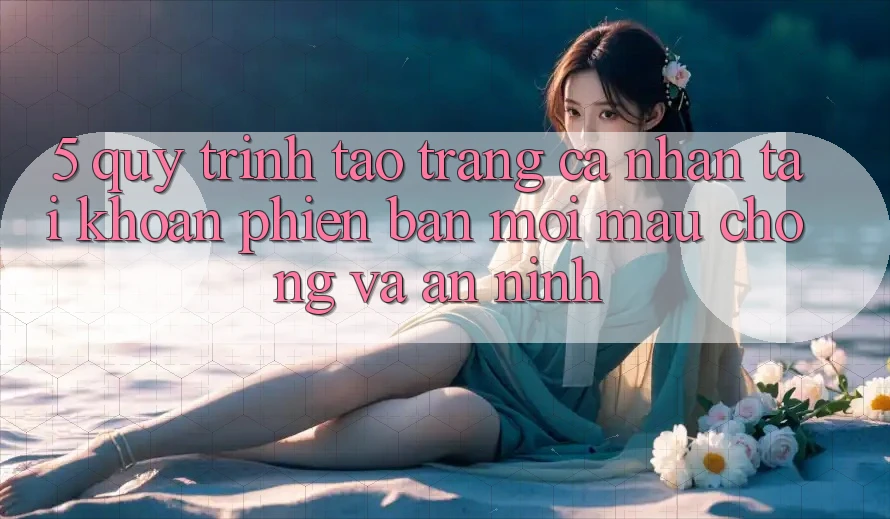 5. Quy Trình Tạo trang cá nhân Tài Khoản Phiên bản mới Mau Chóng và An ninh