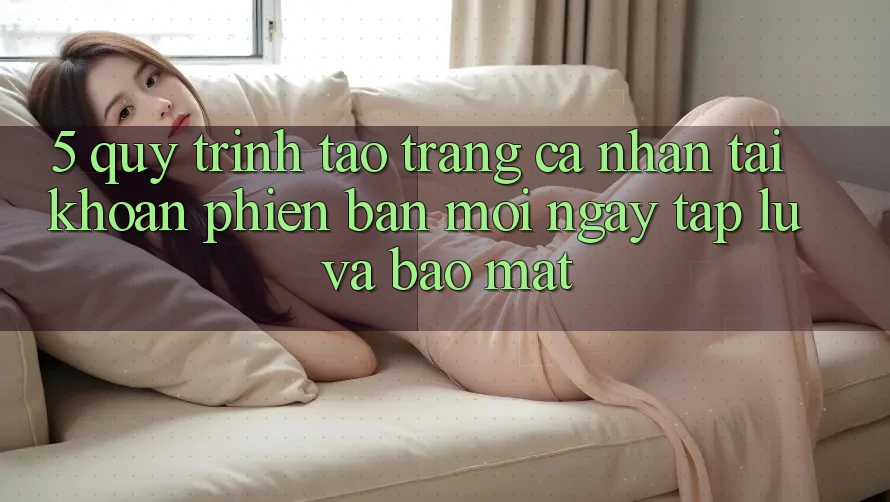 5. Quy Trình Tạo trang cá nhân Tài Khoản Phiên bản mới Ngay tắp lự và Bảo Mật
