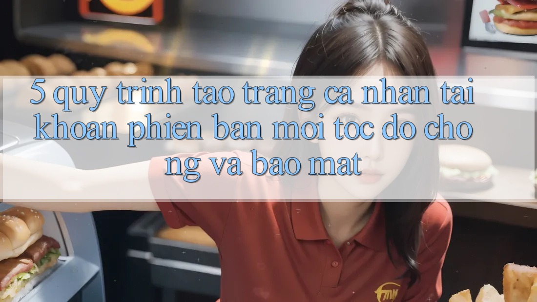 5. Quy Trình Tạo trang cá nhân Tài Khoản Phiên bản mới Tốc độ Chóng và Bảo Mật 5. Quy Trình Tạo trang cá nhân Tài Khoản Phiên bản mới Tốc độ Chóng và Bảo Mật